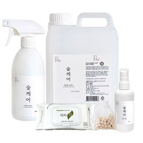 숲케어 피톤치드 500ml+리필 2L+휴대용 100ml+편백큐브+물티슈72매, 1개