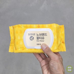 노브랜드 깨끗한 물티슈 100매 6개