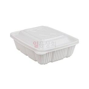 [ILYONG] 사각 찜용기 JH 2722 중 2600ml 50세트 백색, 50개, 1세트