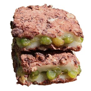 밀레의공방 달지 않은 국산 찹쌀 완두배기 팥시루떡, 2kg, 1박스
