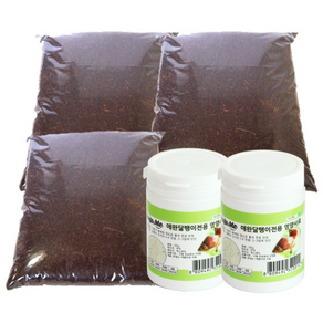 벅스앤미 코코피트3봉 달팽이사료2통묶음, 240g, 6L, 1세트