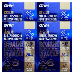 GNM 초임계 알티지오메가3 루테인 지아잔틴 / rTG 비타민B 아연 셀레늄 비타민E, 30정, 4개