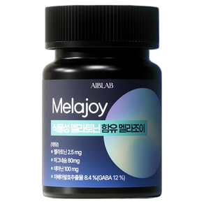 에이브랩 식물성 멜라토닌 2.5mg 함유 멜라조이 식약처 인증 HACCP 테아닌 가바 마그네슘 함유 800mg, 2개, 30정