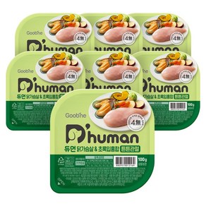 듀먼 전연령용 강아지 튼튼체력 화식사료, 닭+초록잎홍합, 100g, 14개