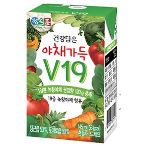 정식품 건강담은 야채가득 V19, 145ml, 48개