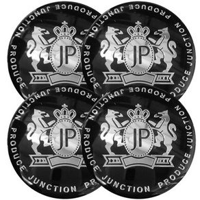 카포카 차량용 휠캡 휠스티커 56mm 65mm 4개1세트 (차량한대분), 65mm JP 검정, 4개