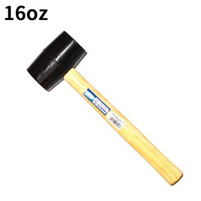 한신 고무망치 검정 흰색, 1개, 검정-16oz