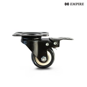 1.5인치 무소음우레탄바퀴 브레이크 캐스터 구루마 Z3, 1개