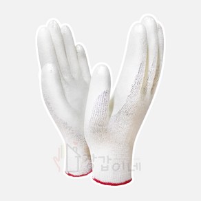 장갑이네 작업용 국산 코팅장갑 백 노랑 청 검정 반코팅 장갑, 13G 백코팅(개별) 10켤레, 1개