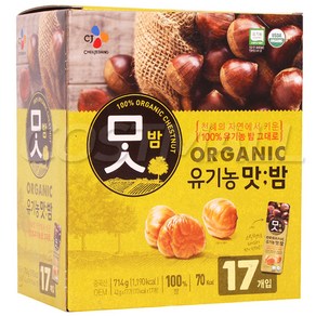 맛밤 유기농, 42g, 17개