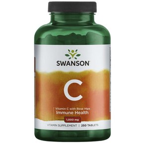 스완슨 비타민 C 로즈 힙 1000mg 타블렛, 250정, 1개