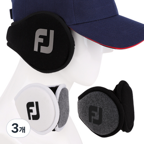 [FOOTJOY] 풋조이 정품 남여공용 2024년형 방한 골프 귀마개, 그레이, 3개