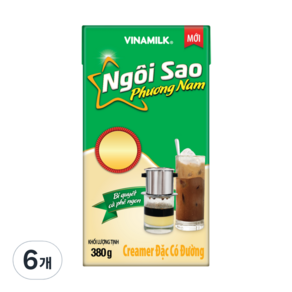 VINAMILK 응오이사오 프엉남 연유, 380g, 6개