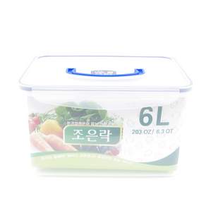 맑은 국내생산 밀폐용기 반찬통 김치통 조은락 김장통 (옵션선택), 1개, 투명 6L