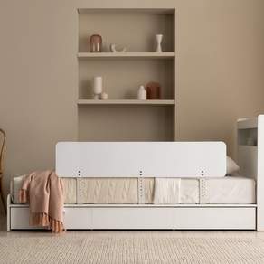 젠티스 국산 어린이 침대 안전가드 낙상방지 무지 150cm 고급브래킷, 화이트150