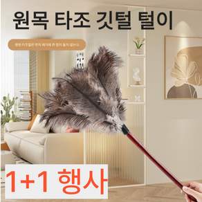 프리미엄 먼지털이 먼지떨이개 타조털1+1 2개, 1+1
