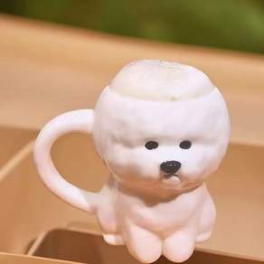 썬아트 머그컵 도자기컵 340ml 먼치킨 / 비숑, 1.머그컵, 1개