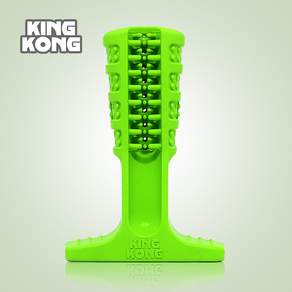 킹콩 애견 칫솔 (100% 천연고무) 양치스트레스 없이 스스로 이닦자, 1개, 그린