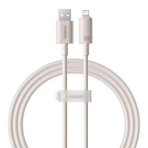 베이스어스 에코시리즈 고속 충전 케이블 USB 투 iP 2.4A, 1개, 1m, 핑크