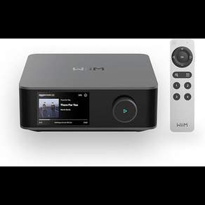 WiiM Amp Ultra 스트리밍 앰프 음성 리모컨 포함 100W 출력 ESS ES9039Q2M DAC 듀얼 TI TPA3255 RoomFit EQ & 터치스크린 HDMI AR