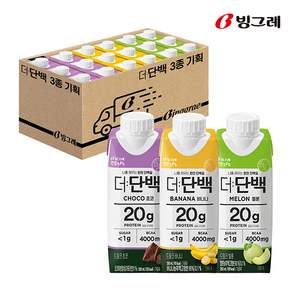 빙그레 더단백 드링크 250ml 3종 기획(초코 바나나 메론), 단품