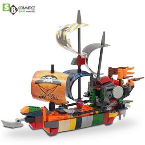 EQIQ개발 해적블럭 해적선6종세트 스토어블록 해적선미니어처, 6종 1세트, 1개