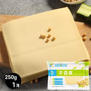 왕부정 신선 건두부 당일생산 다용도 생생 포두부 융허 NON GMO 다이어트 건강 두부피, 250g, 1개