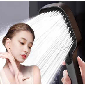 에이치스튜디오 대형 3단 수압상승 모터내장형 샤워기 헤드, 1개, 글램건그레이