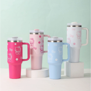 [슬기로운직구생활] 키티 대용량 1.18L 텀블러 보온보냉, 1개, 1180ml, 화이트