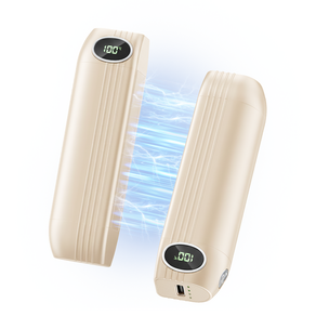 THOUSTA 겨울 대용량 휴대용 마그네틱 손난로 미니 충전식 손난로 분리형 양면 발열 3단계 온도조절 손난로, 살색