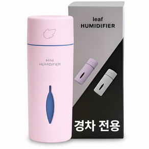 [고급형] S-EUP 미니 가습기 차량용 초음파 저소음 USB 무드등, 러블리핑크