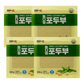 농다원 콩 100% 갓 만든 포두부 건두부 무방부제 두부피 쌈두부 1kg 250g*4개, 4개, 250g