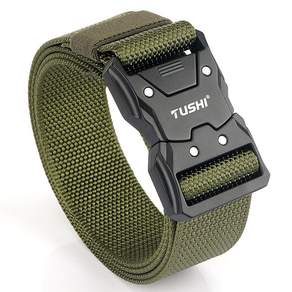 New Design Men's Tactical Belt Alloy Buckle (Press Butto) and Nylon Belt Quick Release Outdoor Belt