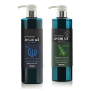 애드컬 하이티트리 진저애 헤어로스 완화 샴푸+트리트먼트세트 인삼 스컬프케어 600ml, 1세트