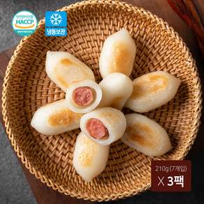 소떡 영자소떡 오리지널 210g 휴게소 단골메뉴 쫄깃한 비엔나소시지 소떡 무궁화푸드, 3개