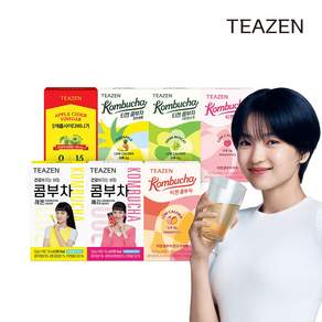 티젠 콤부차 7가지맛 혼합구성 (레몬/베리/망고구아바/파인애플/피치/샤인머스캣/애사비), 5g, 7박스, 10개입