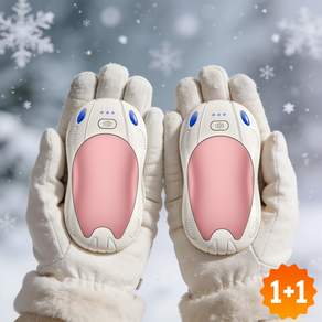 전기 손난로 HEYSTOP 양면 발열 자석식 휴대용 손난로 10000mAh, 화이트핑크, HW03