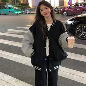 투니스 여성 가을 개성있고 멋있는 야구점퍼