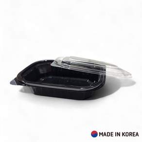 팜스용기 일회용 도시락용기 DS-202 블랙, 100개입, 1개