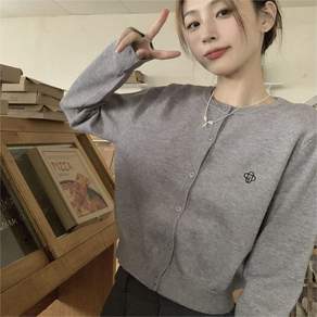 TOONIES 여성 숏 니트 가디건