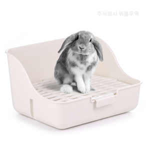빅카르노 대형 토끼화장실 43 x 34 x 18 cm, 아이보리, 1개