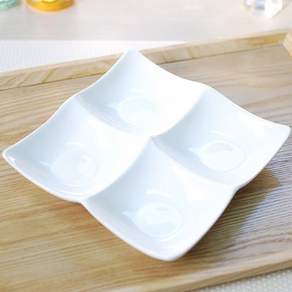 아트 직사각나눔접시 정사각나눔접시 소 중 대, 1개, 정사각4절18cm(소)
