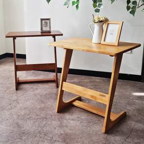 플레르가구 햄프 원목 사이드테이블 L사이즈, 월넛