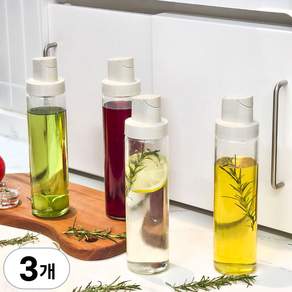 마치 자동개폐 유리 오일병 양념병 간장병, 3개, 500ml