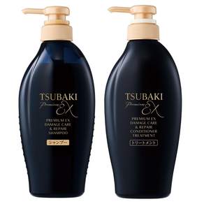 츠바키 프리미엄 EX 데미지케어 & 리페어 샴푸 450ml + 컨디셔너 트리트먼트 450ml, 1세트