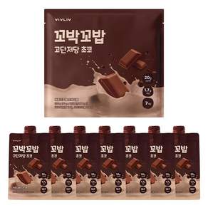 [신상] 꼬박꼬밥 고단저당 단백질 쉐이크 초코맛, 40g, 7개