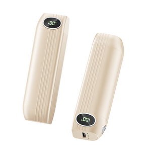 THOUSTA 겨울 대용량 휴대용 마그네틱 손난로 미니 충전식 손난로 분리형 양면 발열 3단계 온도조절 손난로, 살색