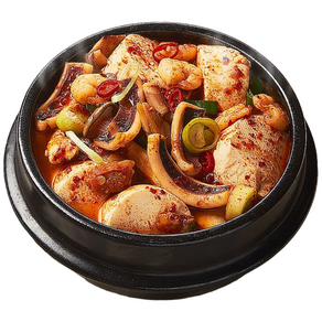 쿡솜씨 해물순두부찌개 밀키트 순두부 1봉지 3종 바지락 육수 데이트 캠핑 홈파티, 1개, 750g