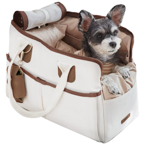 냥품멍품 보듬백 (강아지 이동가방 빵빵쿠션), 1개, 아이보리&베이지