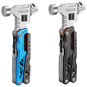 다기능 멀티툴 18-in-1 만능공구 캠핑용, 블랙, 1개